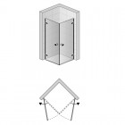 Sanswiss Annea kabina kwadratowa wejście narożne 100x100 cm czarna