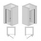 Sanswiss Solino drzwi do wnęki uchylne 90 cm czarne