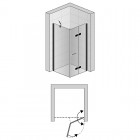 Sanswiss Solino F kabina kwadratowa 80x80 cm prawa czarna