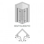 Sanswiss Solino F kabina kwadratowa wejście narożne 70x70 cm czarna