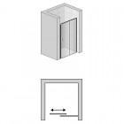 Sanswiss Top Line S drzwi do wnęki rozsuwane 100 cm prawe czarne