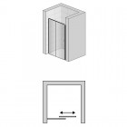 Sanswiss Top Line S drzwi do wnęki rozsuwane 140 cm lewe czarne