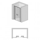 Sanswiss Top Line S drzwi do wnęki rozsuwane 160 cm czarne