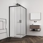 Sanswiss Top Line S kabina kwadratowa 120x120 cm wejście narożne czarna