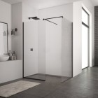 Sanswiss Easy kabina prostokatna WALK IN 100x80 cm czarna
