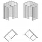 Sanswiss Easy kabina prostokatna WALK IN 100x80 cm czarna
