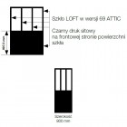 Sanswiss Easy ścianka wolnostojąca WALK IN 80 cm czarna Loft Attic