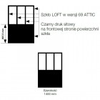 Sanswiss Easy ścianka wolnostojąca WALK IN 140 cm czarna Loft Attic