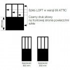 Sanswiss Easy kabina prostokatna WALK IN 90x80 cm czarna Loft Attic