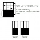 Sanswiss Easy kabina prostokatna WALK IN 120x80 cm czarna Loft Attic