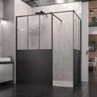 Sanswiss Easy kabina prostokatna WALK IN 120x100 cm czarna Loft Attic