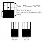 Sanswiss Easy kabina prostokatna WALK IN 120x100 cm czarna Loft Attic