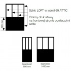 Sanswiss Easy kabina prostokatna WALK IN 140x80 cm czarna Loft Attic