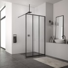 Sanswiss Easy ścianka wolnostojąca WALK IN 140 cm czarna Loft Industrie