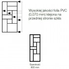 Sanswiss Easy ścianka wolnostojąca WALK IN 80 cm czarna Loft 73