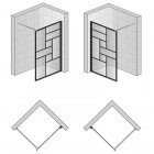 Sanswiss Easy ścianka wolnostojąca WALK IN 80 cm czarna Loft 73