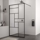 Sanswiss Easy ścianka wolnostojąca WALK IN 120 cm czarna Loft 73