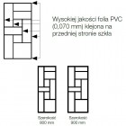 Sanswiss Easy kabina prostokatna WALK IN 90x80 cm czarna Loft 73