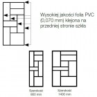 Sanswiss Easy kabina prostokatna WALK IN 140x80 cm czarna Loft 73