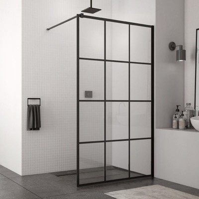 Sanswiss Easy ścianka wolnostojąca WALK IN 140 cm czarna Loft 75