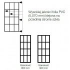 Sanswiss Easy kabina prostokatna WALK IN 90x80 cm czarna Loft 75