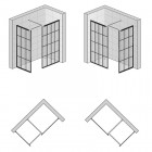 Sanswiss Easy kabina prostokatna WALK IN 120x80 cm czarna Loft 75