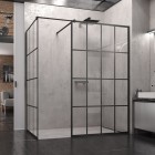 Sanswiss Easy kabina prostokatna WALK IN 140x90 cm czarna Loft 75