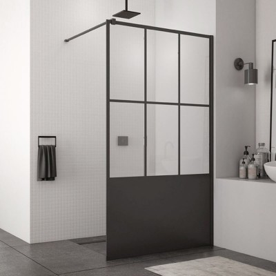 Sanswiss Easy ścianka wolnostojąca WALK IN 120 cm czarna Loft 76