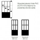 Sanswiss Easy kabina prostokatna WALK IN 90x80 cm czarna Loft 76
