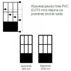 Sanswiss Easy kabina prostokatna WALK IN 100x90 cm czarna Loft 76