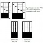 Sanswiss Easy kabina prostokatna WALK IN 120x80 cm czarna Loft 76
