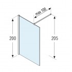 Novellini Kuadra H ścianka wolnostojąca walk in 120 cm Square czarna