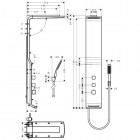 Hansgrohe Raindance Lift 180 panel prysznicowy