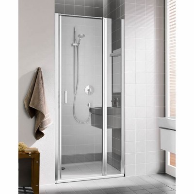 Kermi Cada XS drzwi do wnęki uchylne ze ścianką stałą 80 cm prawe