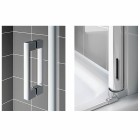 Kermi Cada XS drzwi do wnęki dwuczęściowe uchylne 90 cm