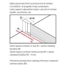 Kermi Cada XS drzwi do wnęki dwuczęściowe uchylne 90 cm