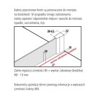 Kermi Cada XS ścianka boczna do drzwi 90 cm