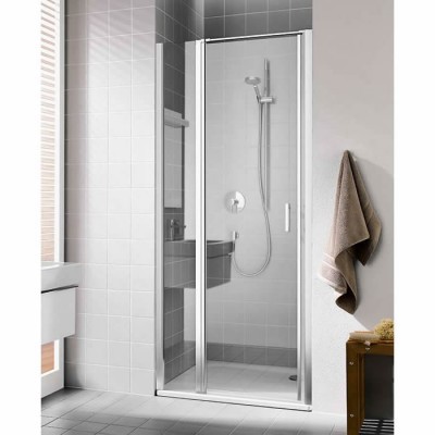 Kermi Cada XS drzwi do wnęki uchylne ze ścianką stałą 80 cm lewe
