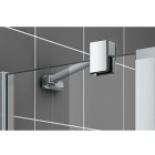 Kermi Cada XS drzwi do wnęki uchylne ze ścianką stałą 120 cm lewe
