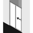 Kermi Cada XS drzwi do wnęki rozsuwane 120 cm lewe