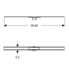 Geberit odpływ liniowy 30-90 cm CleanLine60 do cienkich płytek