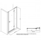 Roca Metropolis drzwi do wnęki z polem stałym uchylane 90 cm