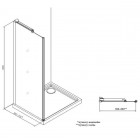 Roca Metropolis ścianka boczna do drzwi 70 cm