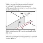 Kermi Cada XS ścianka wolnostojąca 110 cm