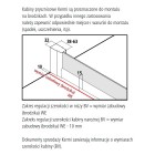 Kermi Cada XS drzwi do wnęki trzyczęsciowe rozsuwane 120 cm lewe
