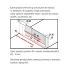 Kermi Osia drzwi do wnęki uchylne ze ścianką stałą 120 cm lewe