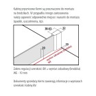 Kermi Cada XS ścianka wolnostojąca z podporą 70 cm
