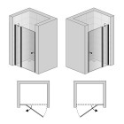 Sanswiss Solino drzwi do wnęki ze ścianką stałą uchylne 80 cm