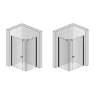 Sanswiss Solino kabina prostokątna 140x80 cm drzwi ze ścianką SOL31
