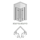 Sanswiss Solino F kabina kwadratowa wejście narożne 80x80 cm